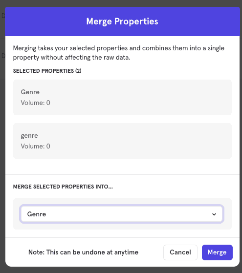 Lexicon Merge Events